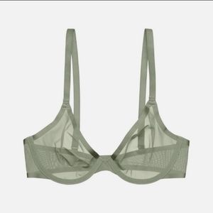 Cuup mesh plunge bra, 34E, Pyrite